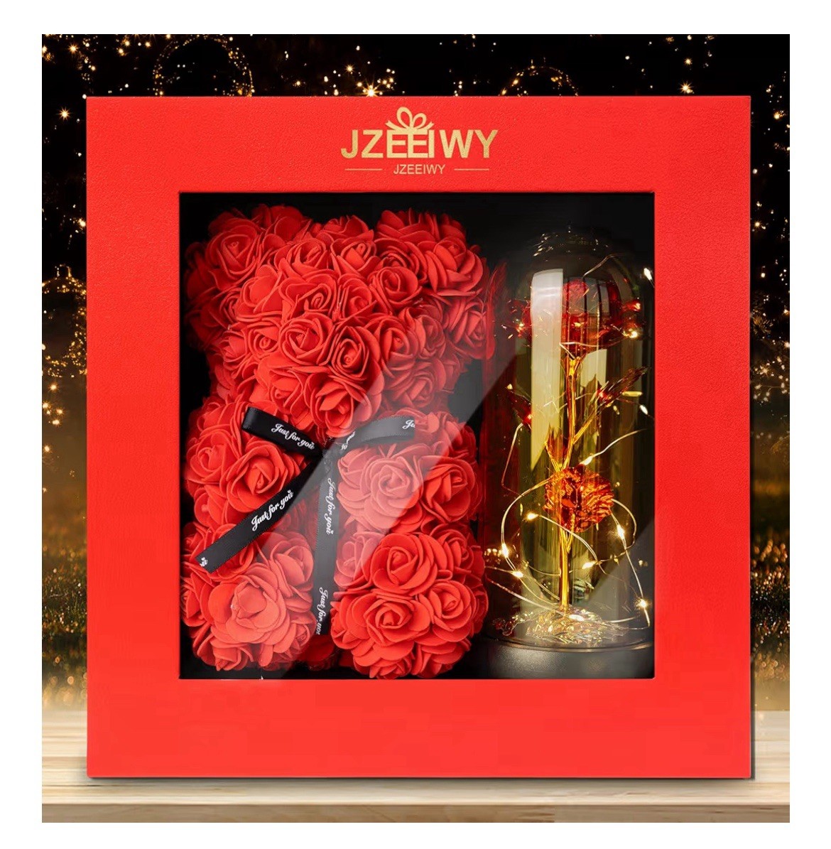 Valentine’s Day Romantic Gift For Her, Rose Teddy Bear For Girlfriend, Wife