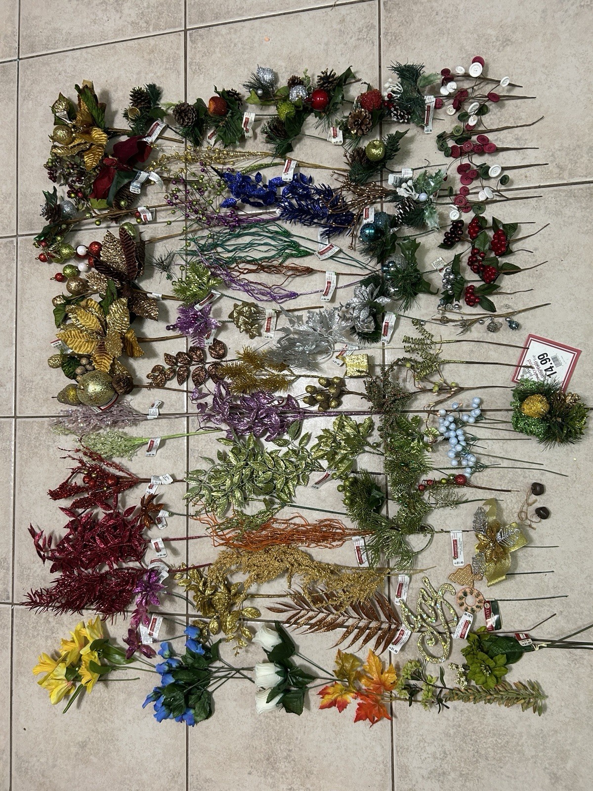 Artificial Stems And Blooms For Crafting/diy