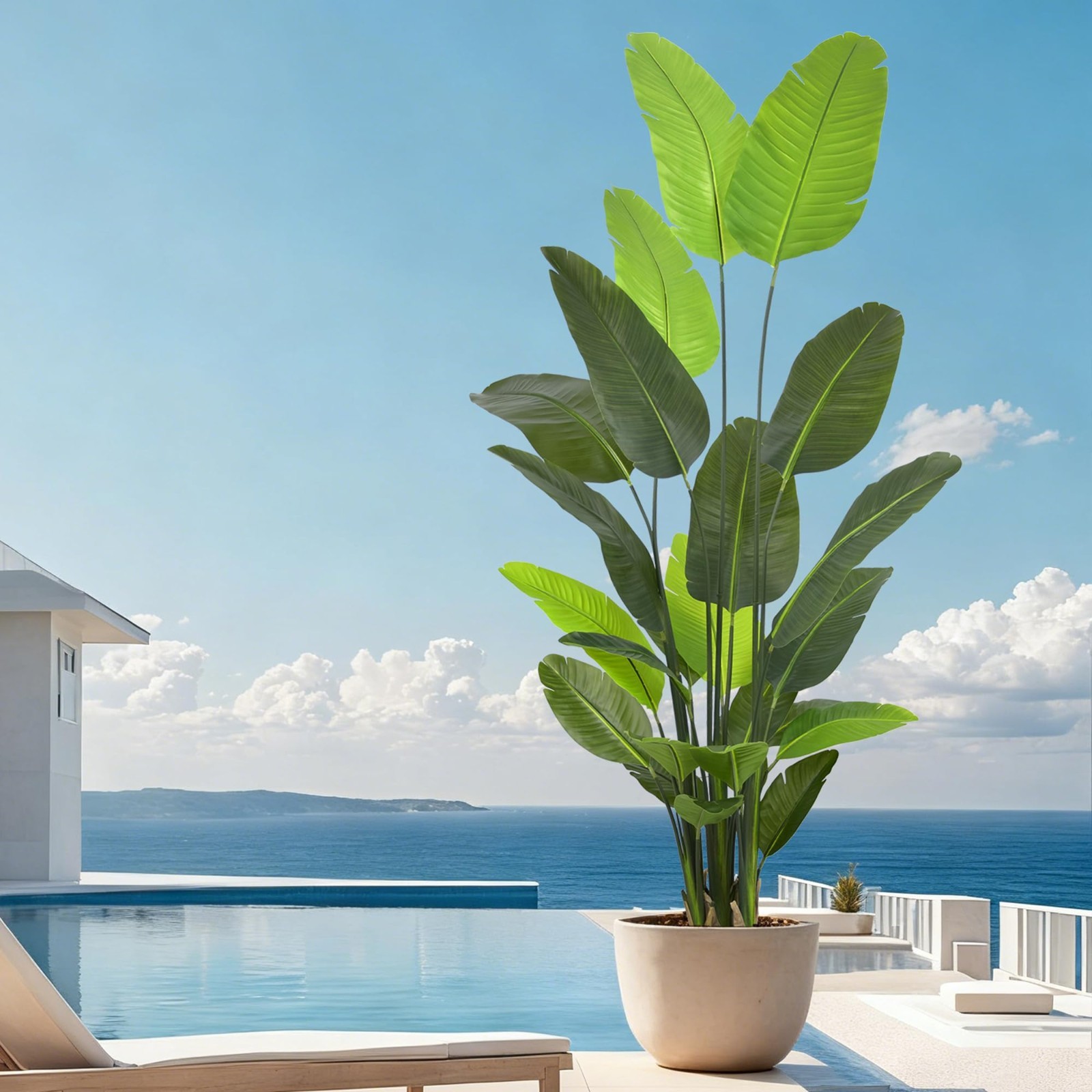 8FT Artificial Bird of Paradise Tree – Lifelike Faux Plant for Home & Office Dec