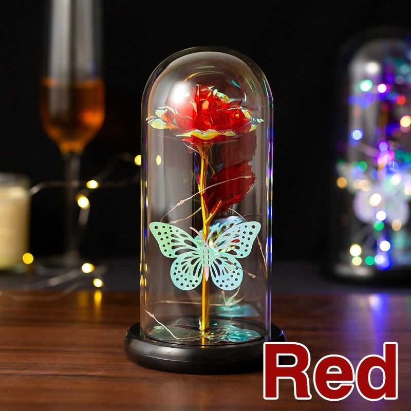 Forever Rose Flower LED Light gifts ornament decoration landscape night light
