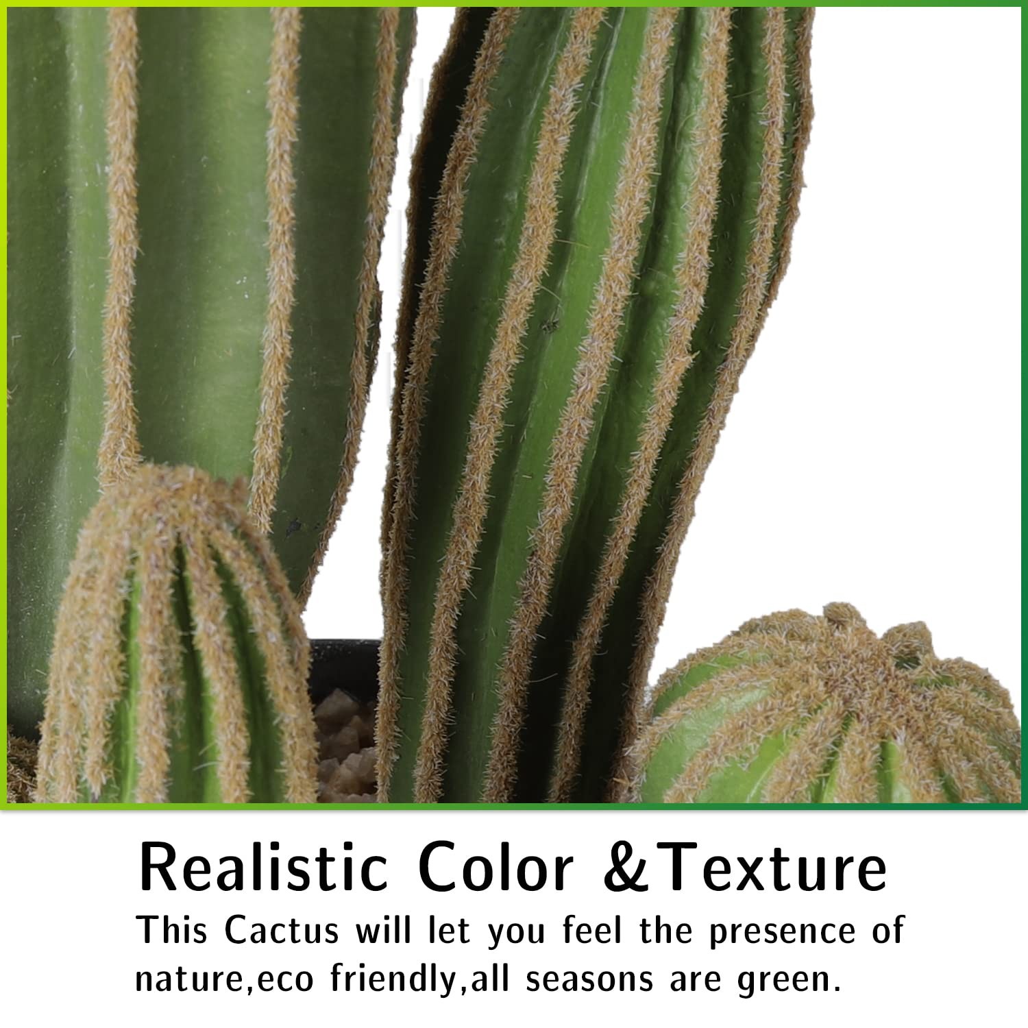 Artificial Cactus Fake Cactus 16 Inch Faux Cacti Plants for Home Garden Offic…