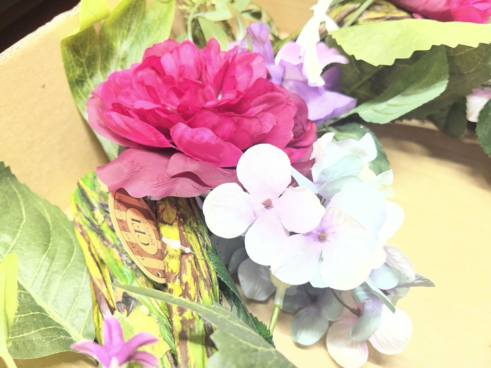 17″ Rose, Hydrangea, Peony Colorful Wreath, Holiday, Spring, Floral