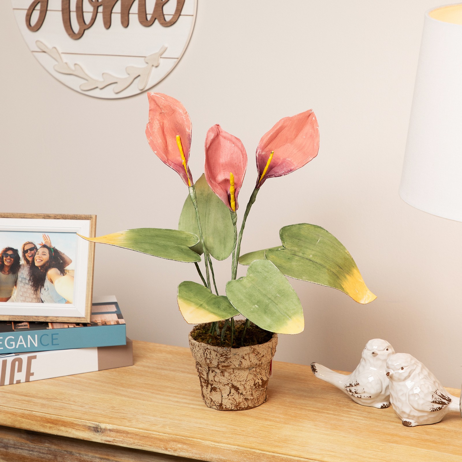Northlight 19″ Pink and Green Artificial Decorative Calla Lily Plant