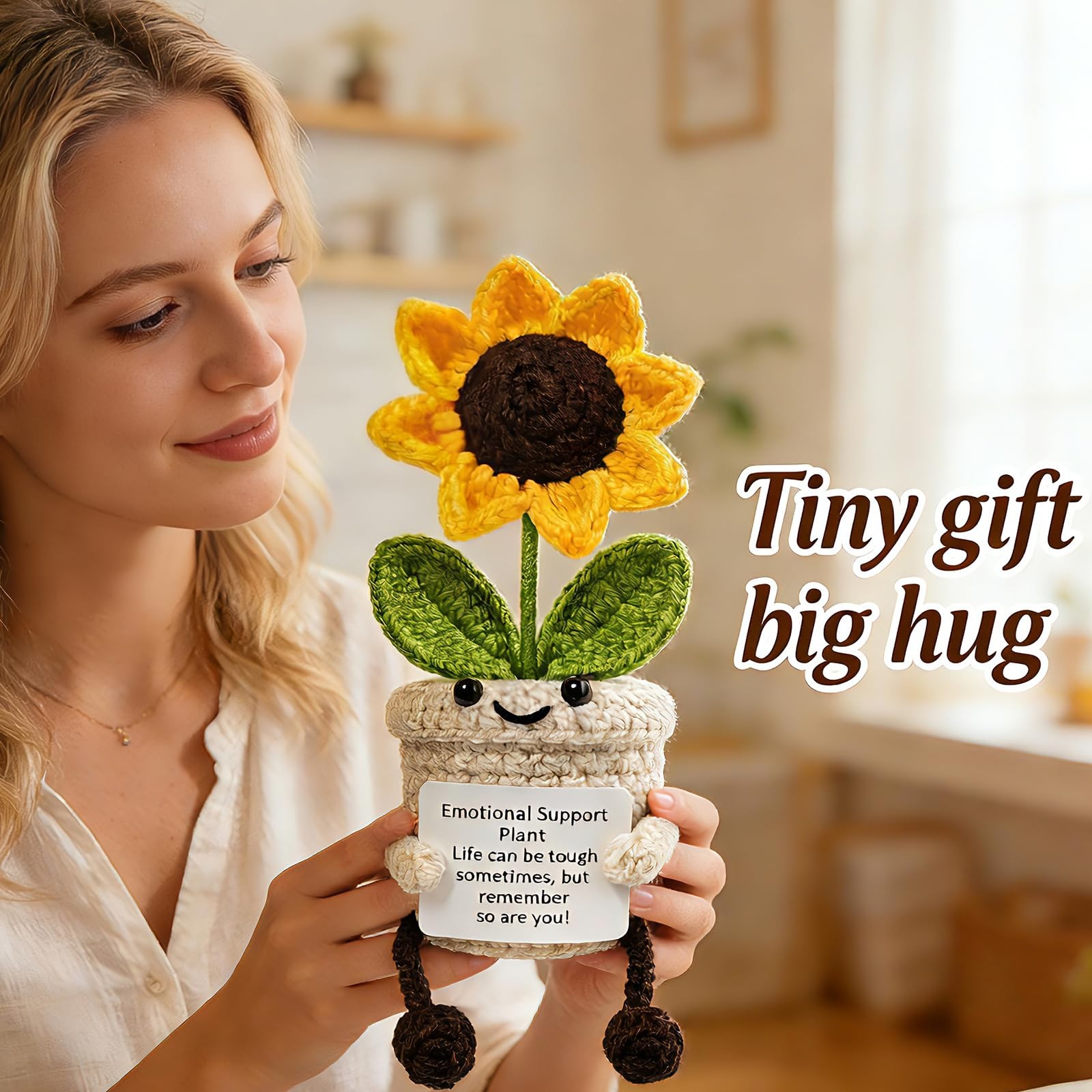 Emotional Plush Plant Crochet Sunflower Gifts for Her Mom Well Gifts for Men …