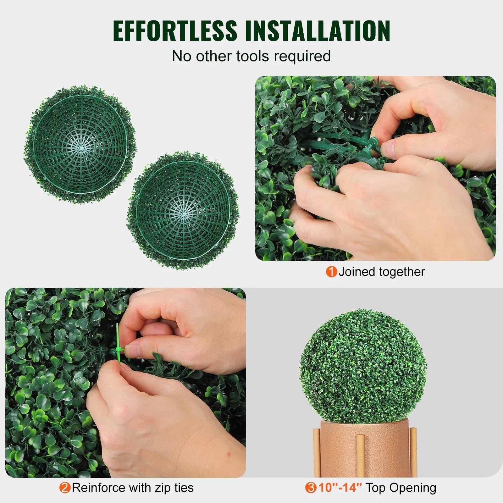 Artificial Topiaries Boxwood Trees 16′ Tall (2 Pieces) Ball-Shape Faux Topiaries