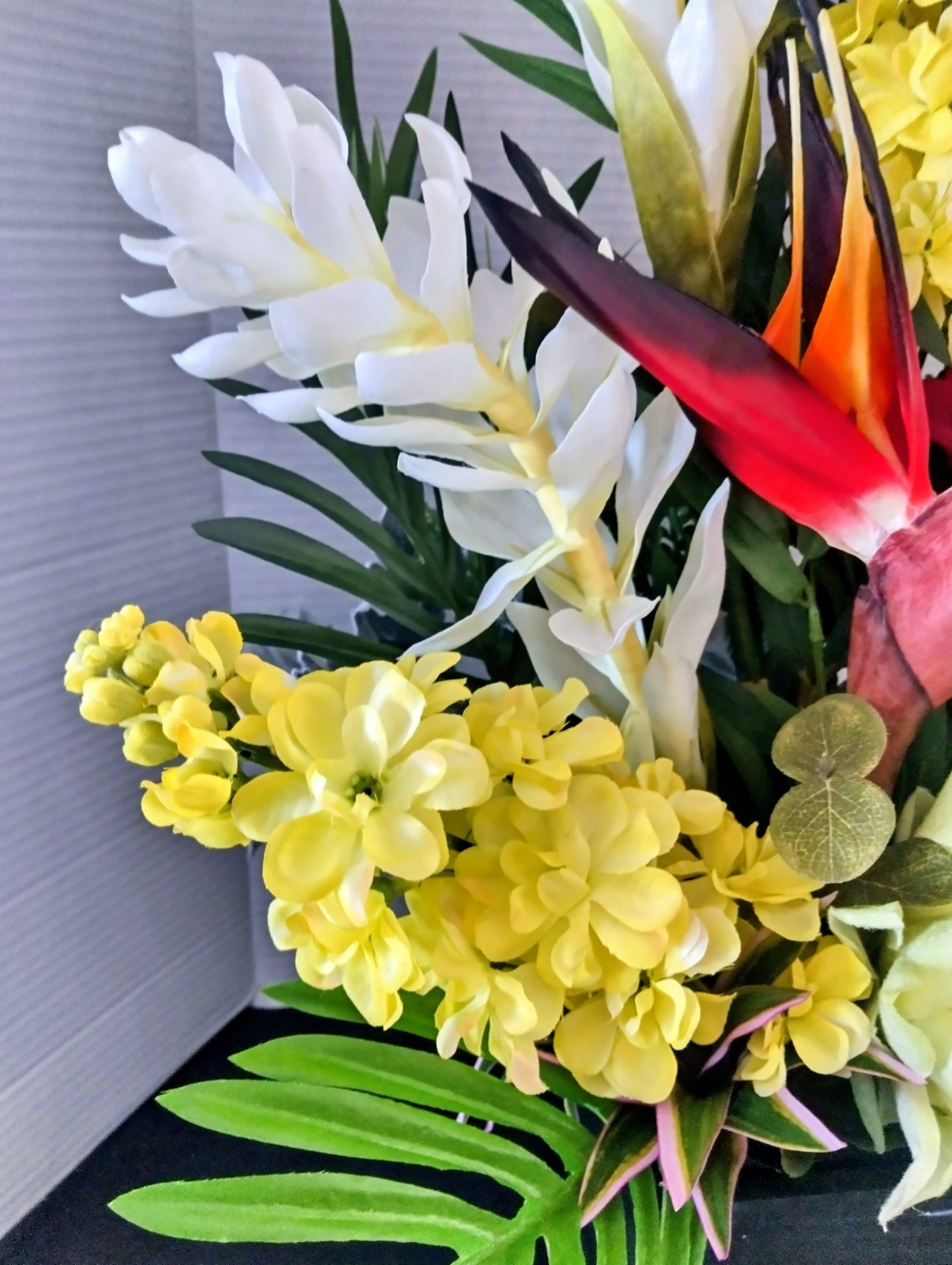 Artificial tropical floral arrangement
