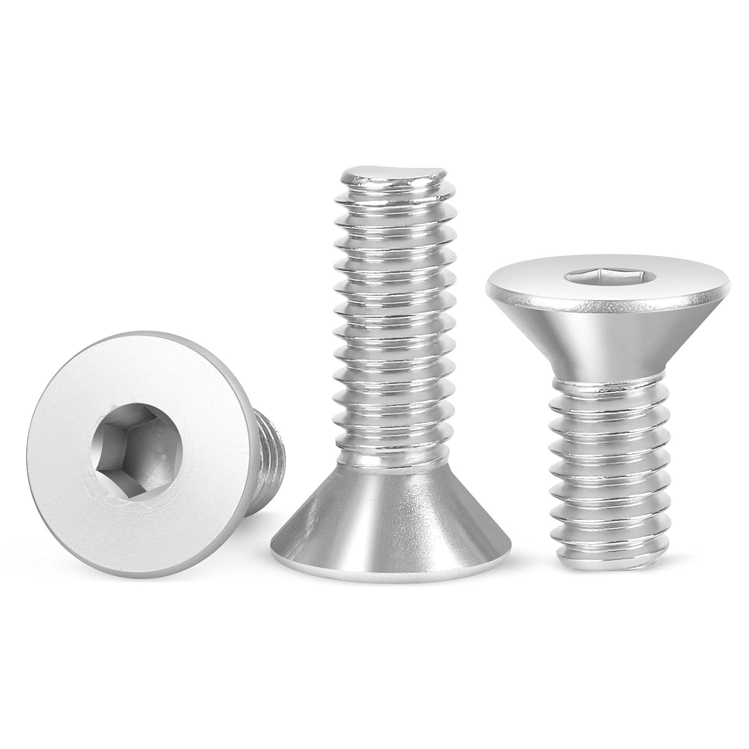 20 PCS #10-24 X 1-1/4″ Flat Head Socket Cap Screws Bolts, Countersunk Allen Bolt