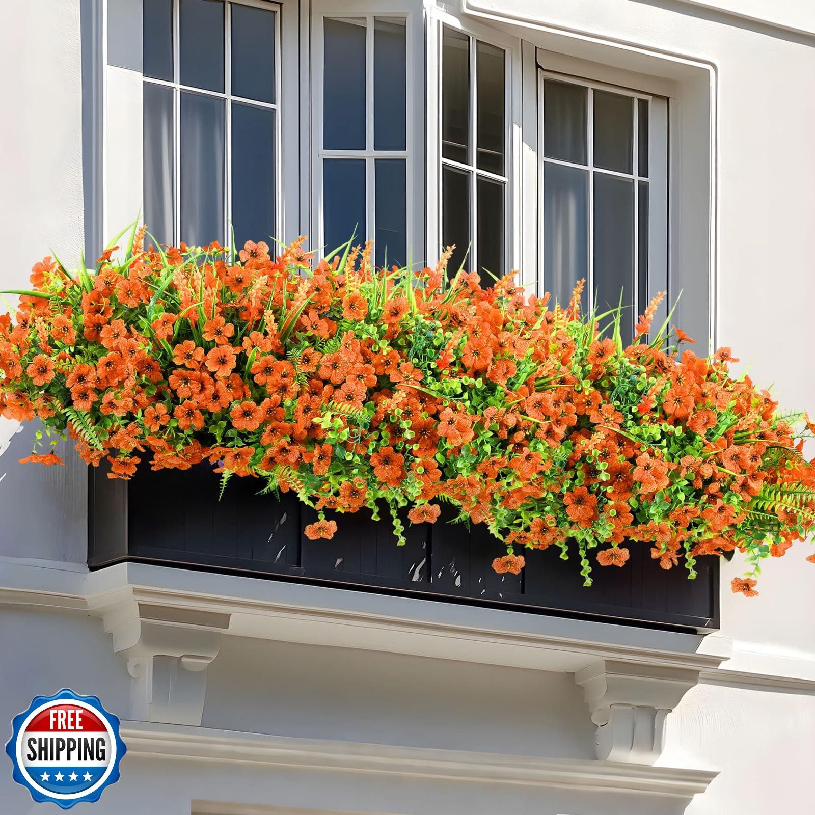 Alupssuc 24 Bundles Artificial Flowers for Outdoors Spring Summer Decoration,
