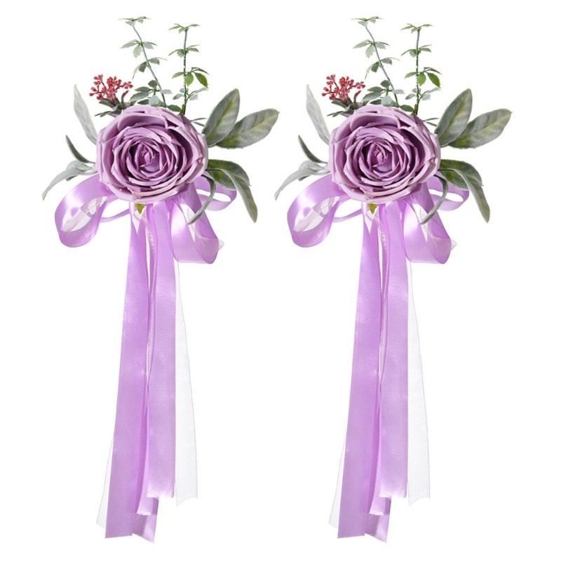 Luxurious Banquet Chair Back Decoration For Wedding Ceremony Holiday Decors 2pcs