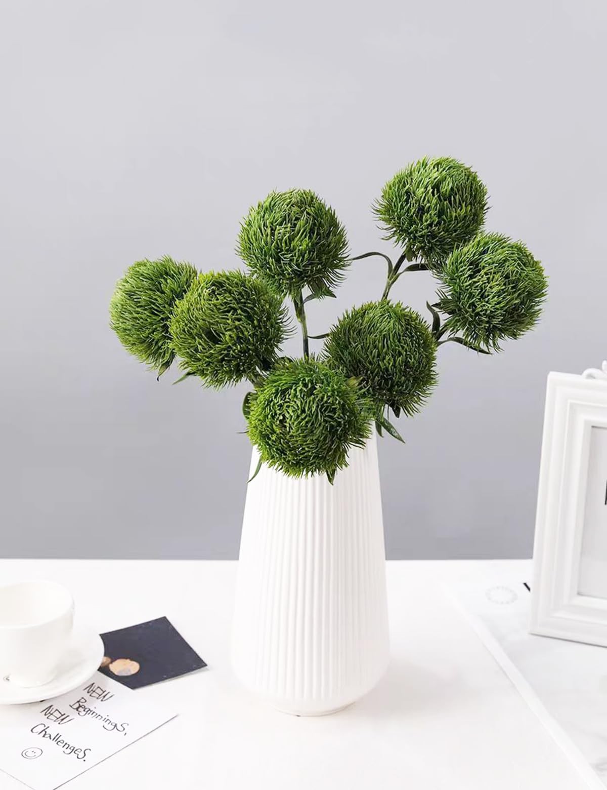 cosybeau 12Pcs Faux Greenery Artificial Dianthus Trick Fake Plant