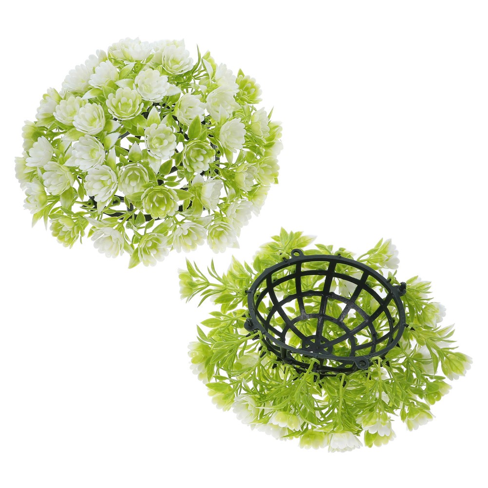 Lightweight White Faux Flower Sphere for Hanging and Table Centerpieces