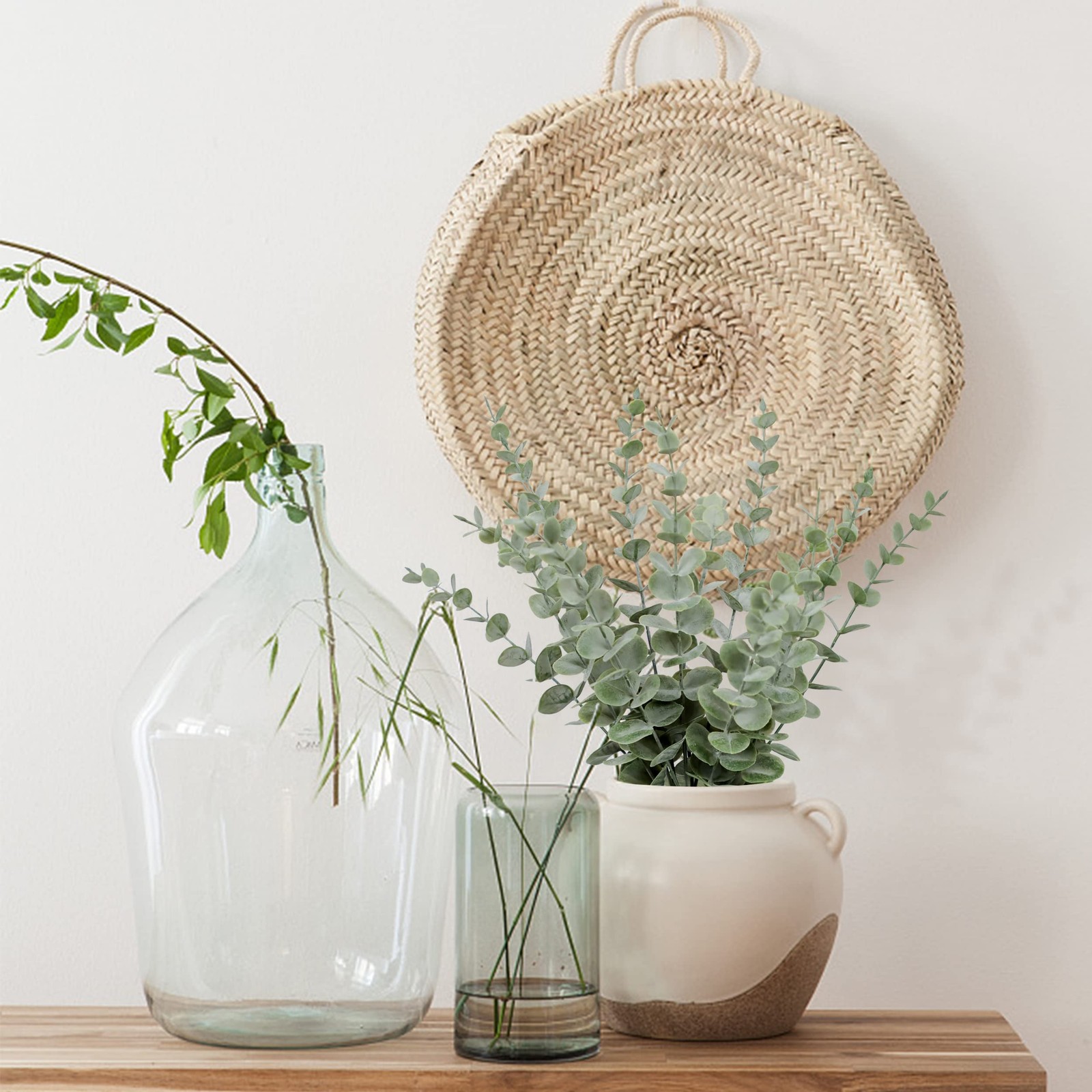 18pcs Artificial Eucalyptus Stems Greenery Leaves Home Wedding Decor