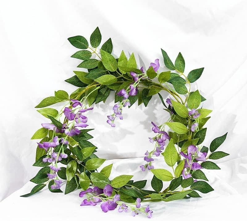 Realistic 33ft Wisteria Flower Garland – Perfect for Wedding Arches & Decor
