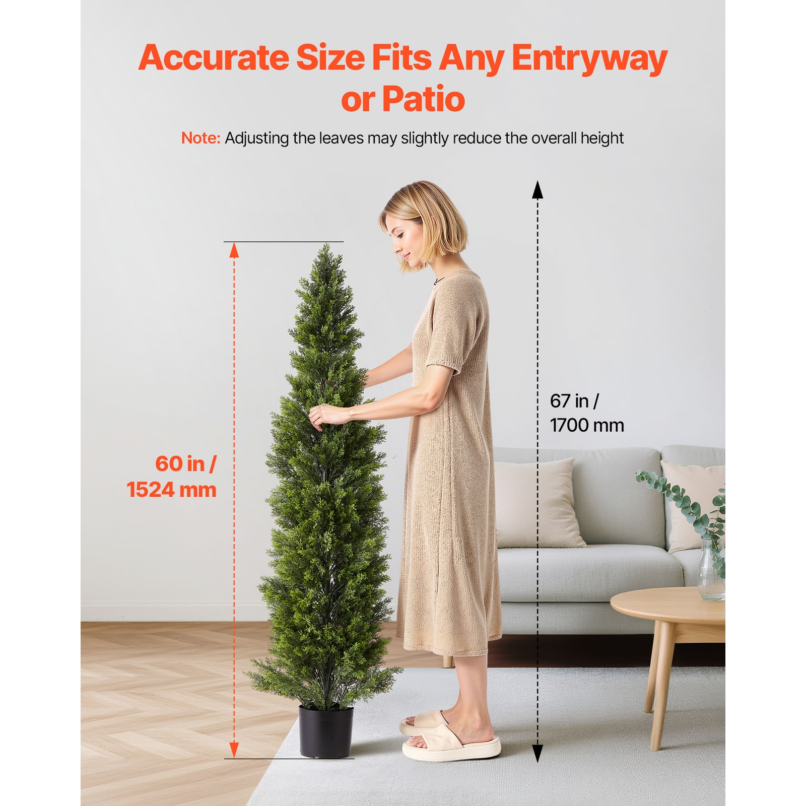 Uimoso 60-Inch Artificial Cedar Tree for Patio and Backyard Decoration
