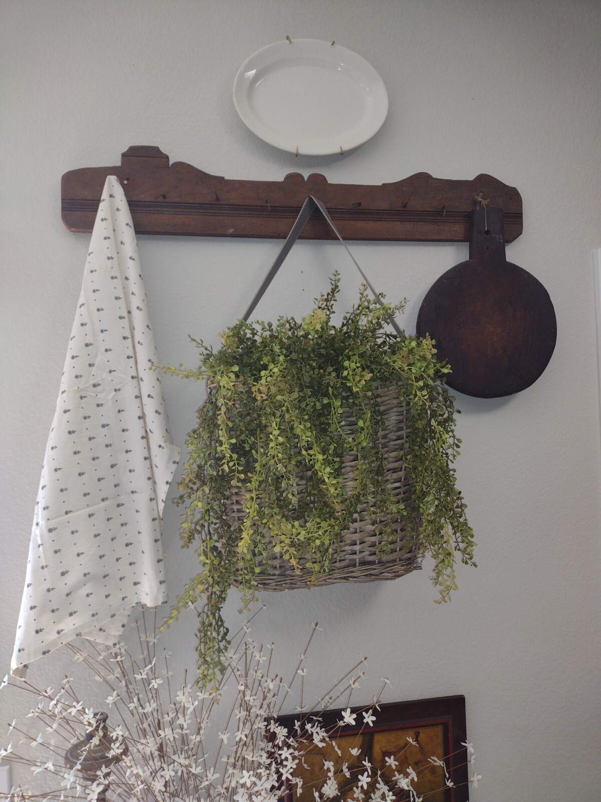 Lifelike Artificial Faux Hanging Trailing Plant Farmhouse Greenery Peperomia
