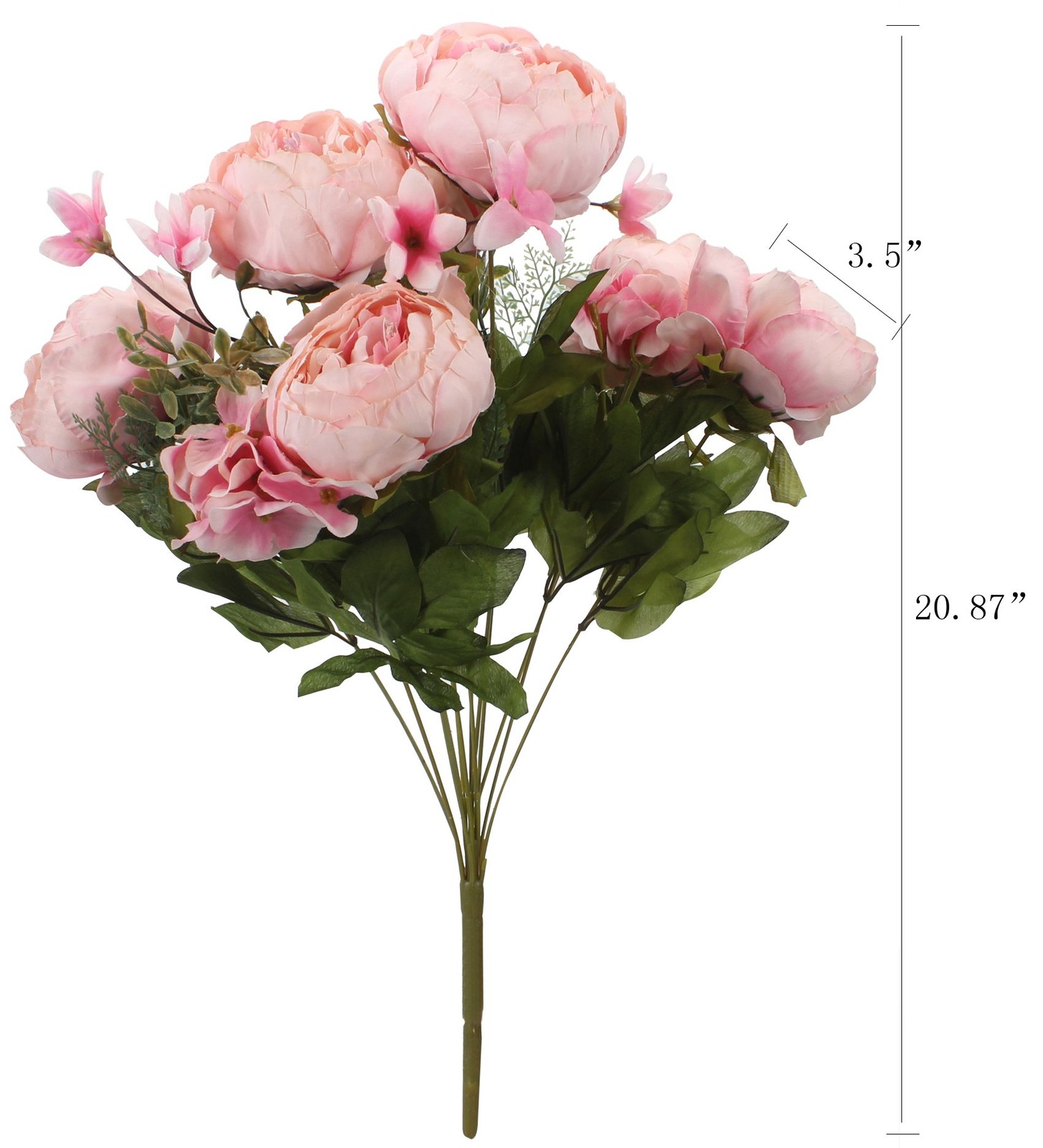 1 PCS Spring Artificial Silk Peony Bouquet Light Pink Wedding Home Decoration