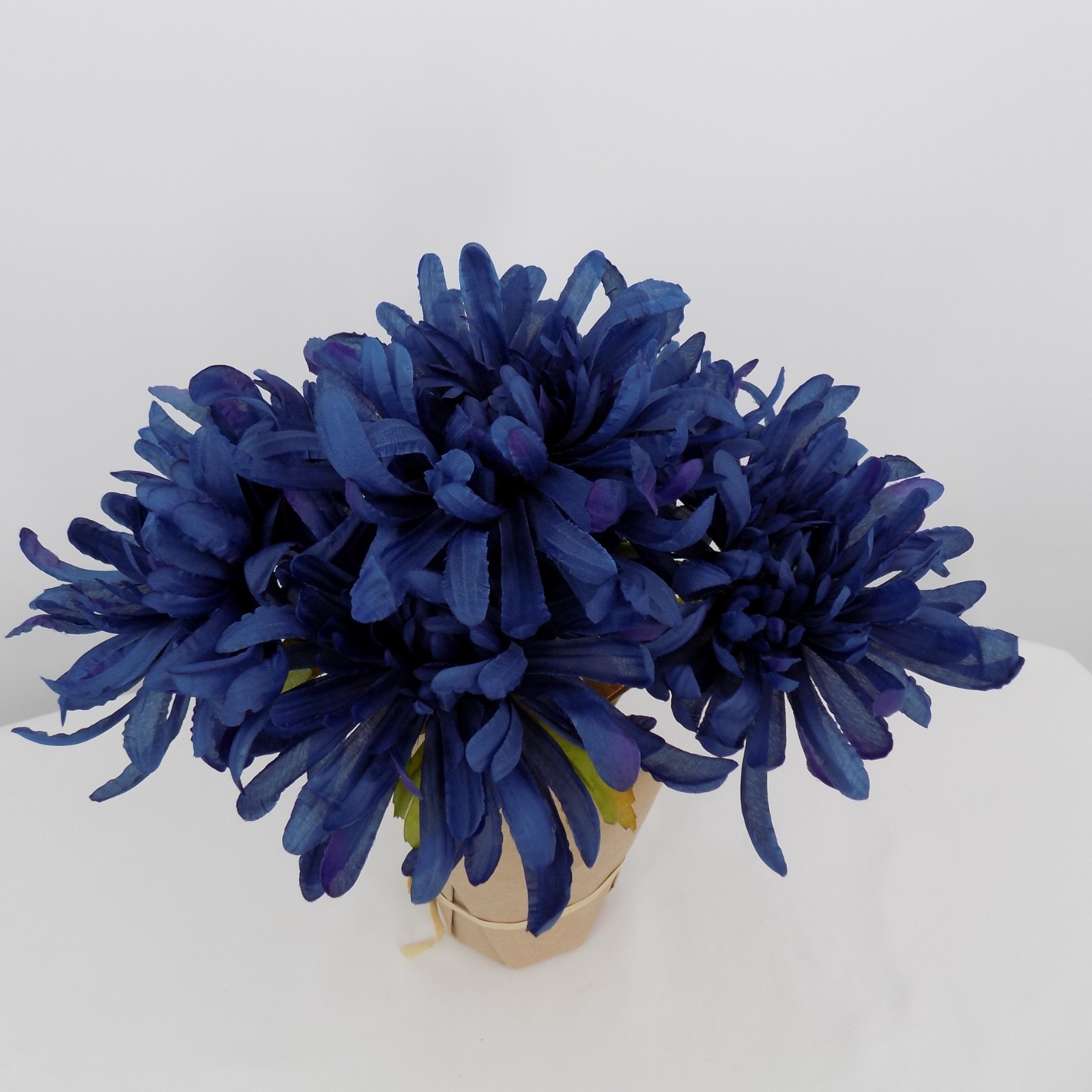 Ashland Fall Potted Flower Dark Blue Chrysanthemum Artificial Faux Decor 13″