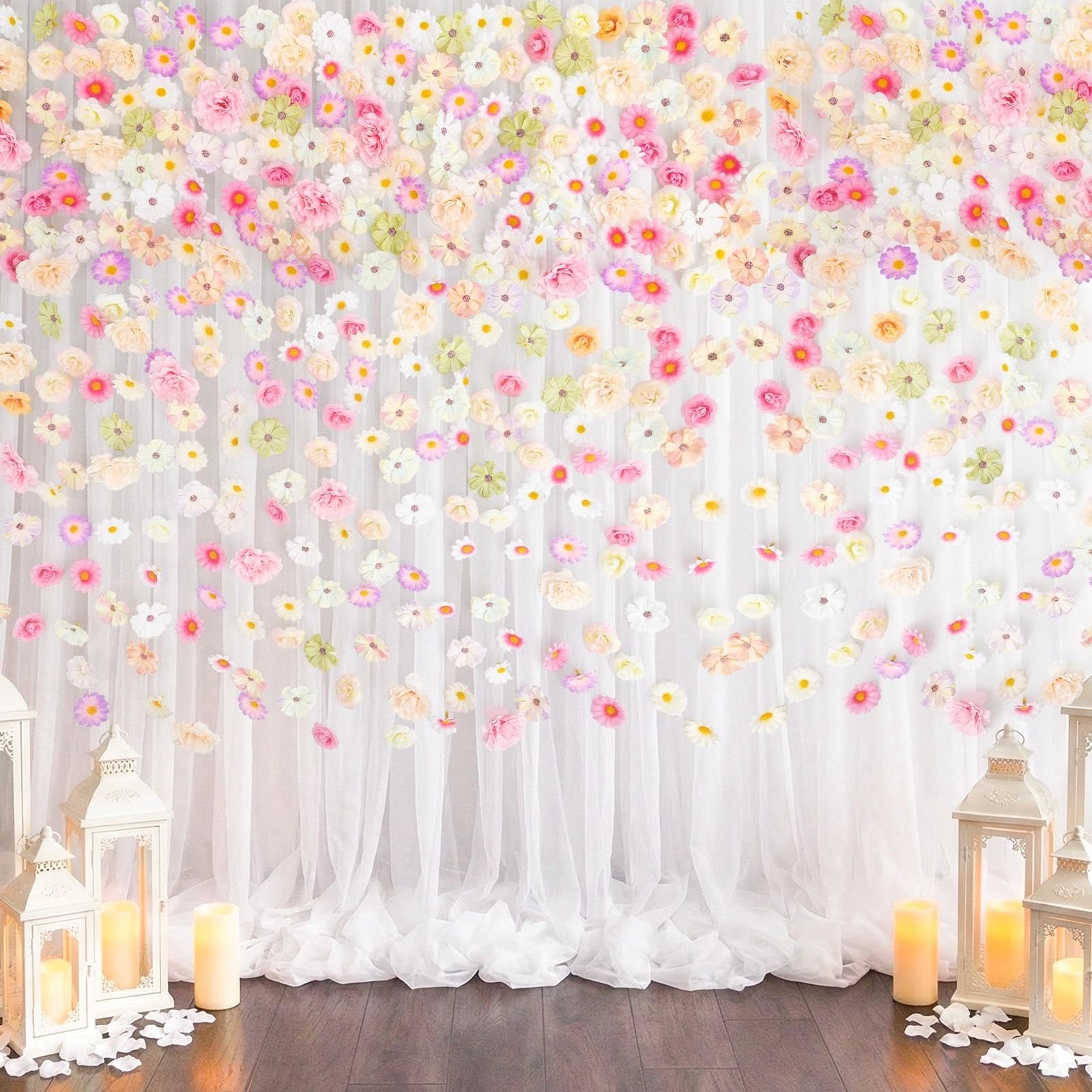 Small Fake Daisy Flower Heads Bulk Silk Crafts For DIY Wedding Decor 310 PCS