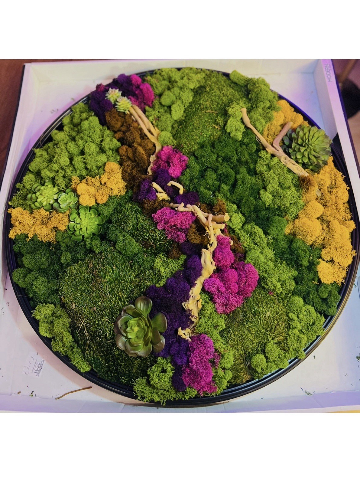 Luxury Handmade Preserved Moss Wall Art | One-of-a-Kind | Modern Botanical Decor
