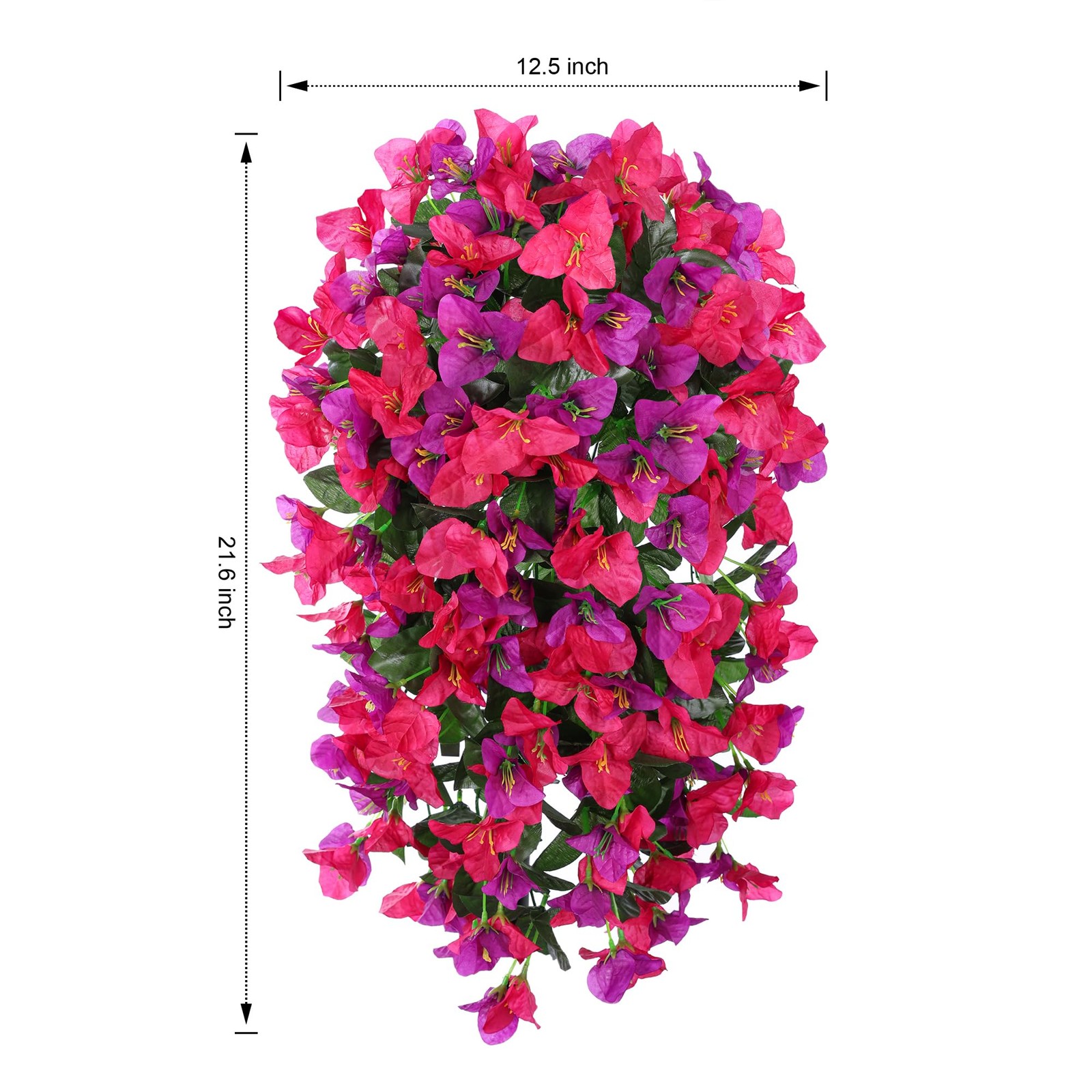 Bougainvillea Artificial Hanging Flowers Plants for Outdoors Decoration, 2pcs…