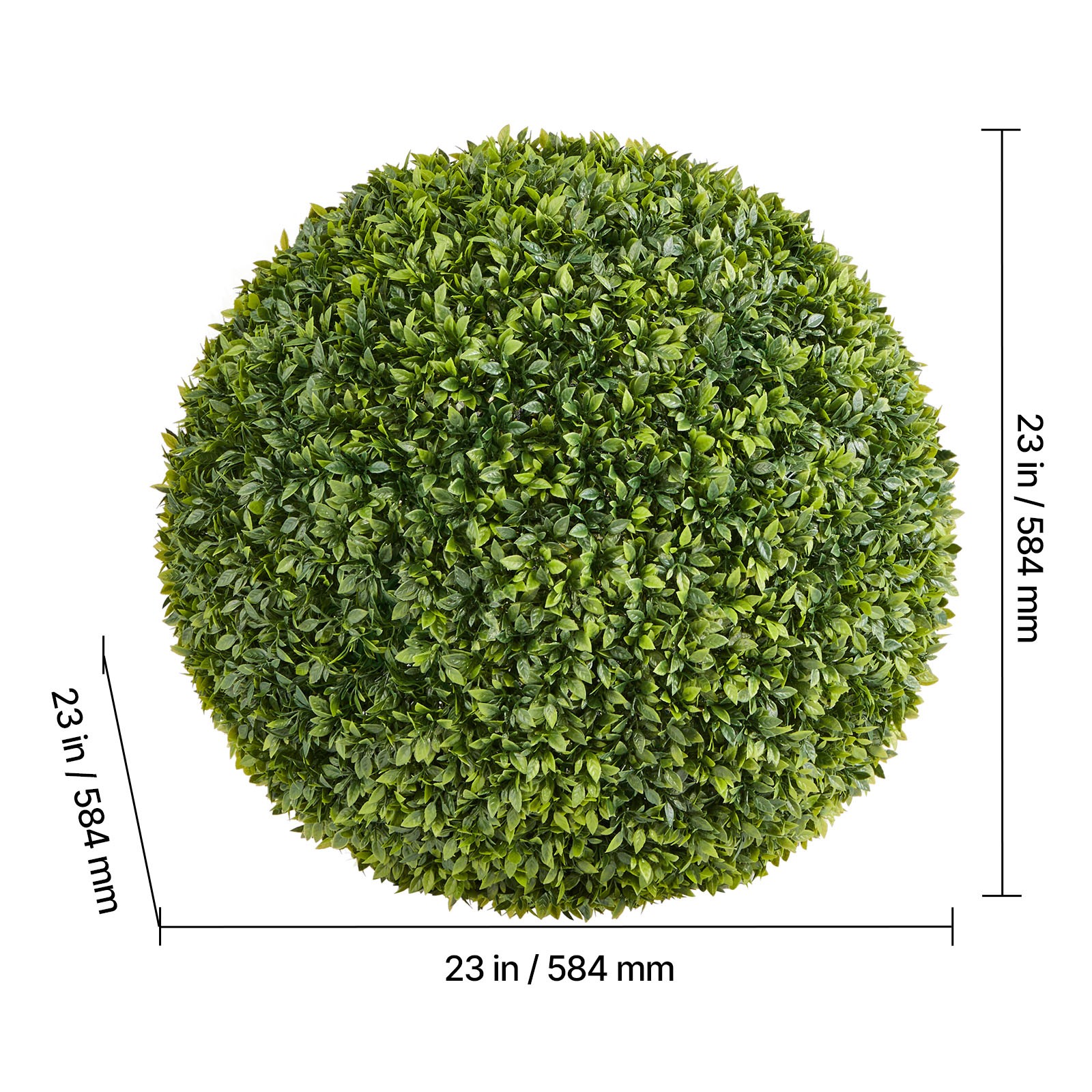 Uimoso 23-Inch Artificial Boxwood Ball for Home, Garden, and Event Decoration
