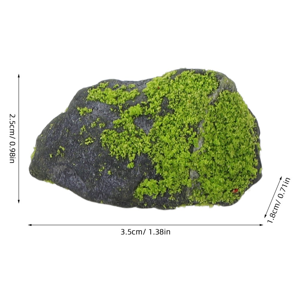 10pcs Artificial Moss Rocks, Lifelike Faux Covered Stones for Terrarium