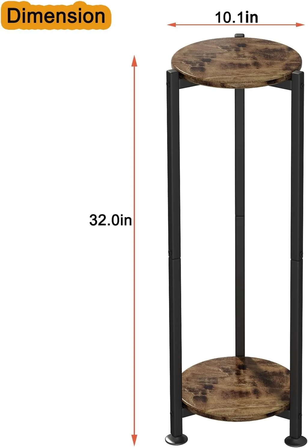 2 Tier Metal Plant Stand Indoor Corner Tall Flower Pot Holder Display Rack