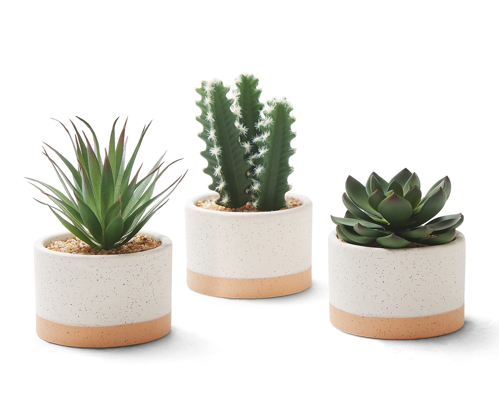 Artificial Succulent Plants in Ceramic Pots, Faux Assorted Succulents Fake Ca…