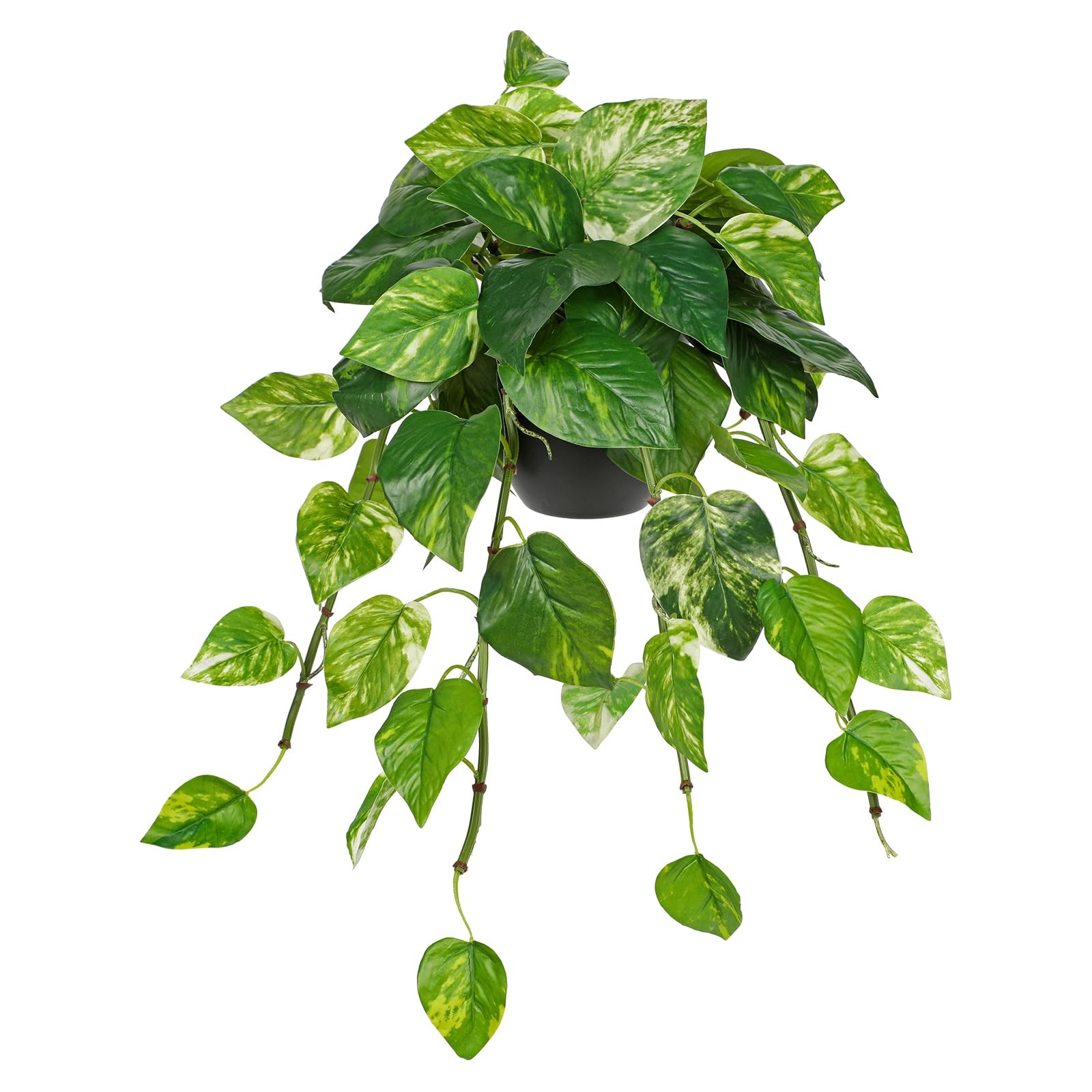 Artificial Hanging Pothos Plants Potted Fake Ivy Faux Vine Greenery Pot