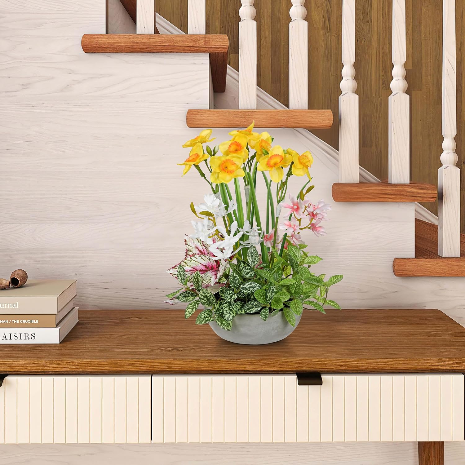 Realistic 11.8″ Artificial Flower Centerpiece for Home & Office Decor