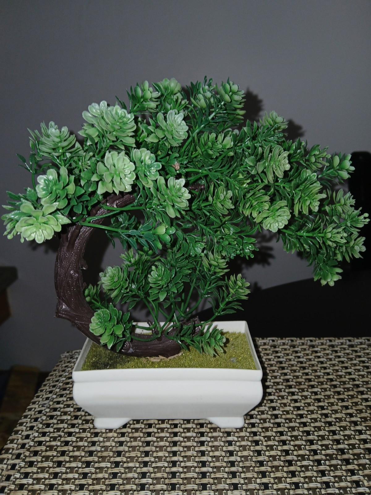 Artificial Japanese Juniper Bonsai Tree Height 8 In for Home Office Indoor