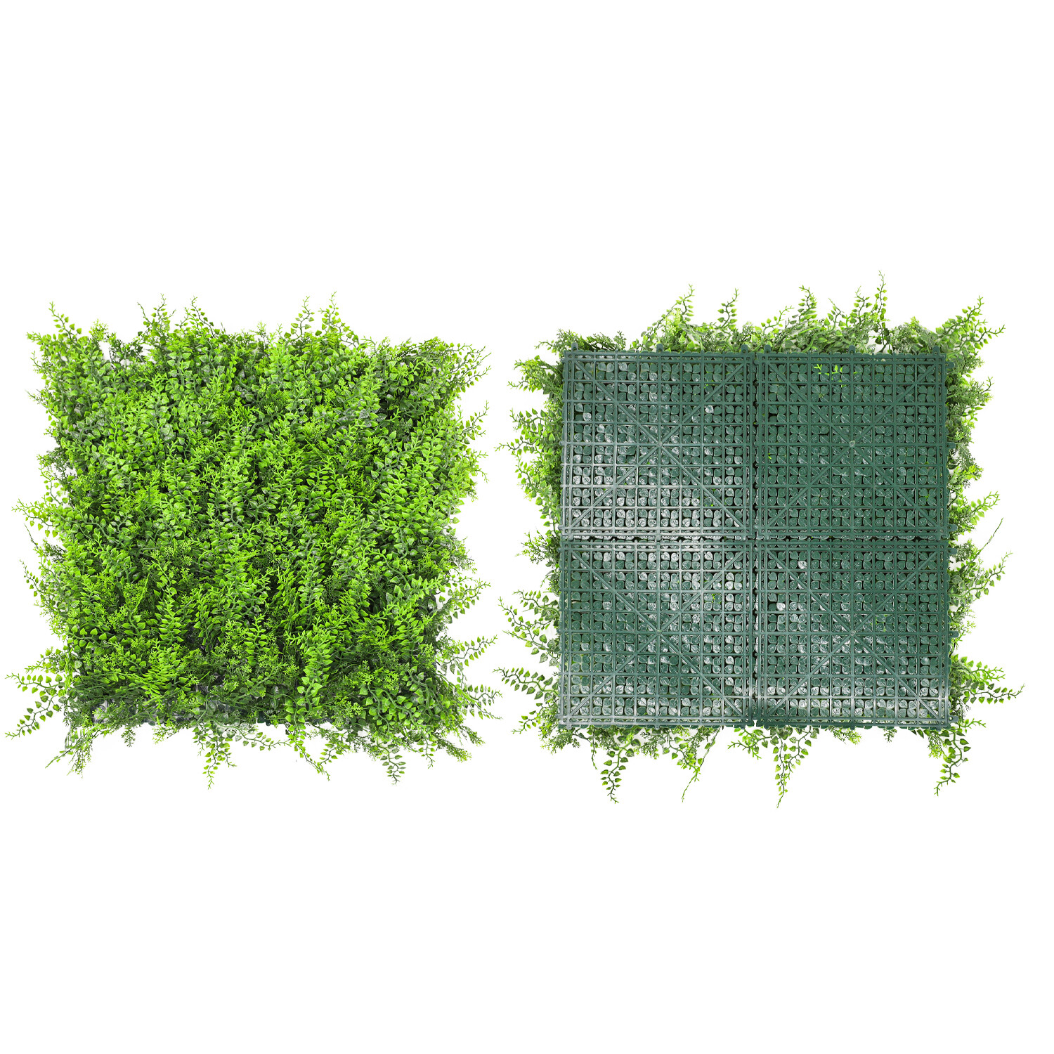 Artificial Fern Leaf with cover back Privacy Fence Screen Home Decor Hedge