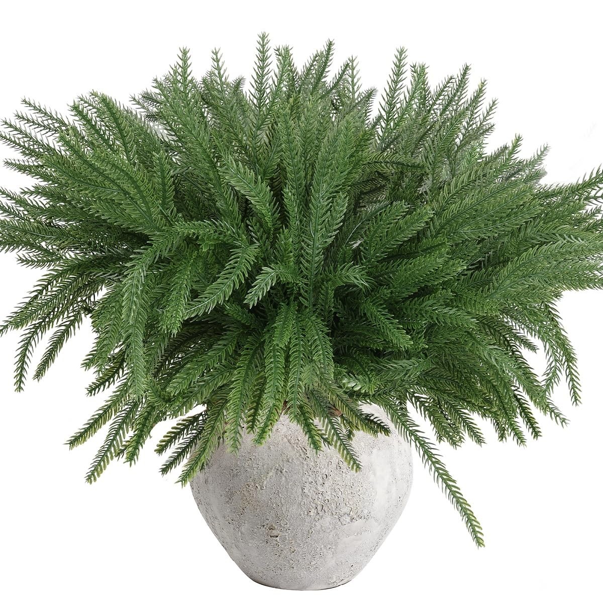 Norfolk Pine Stems 12 pcs,18 inch Norfolk Pine Branches Artificial DIY Greene…