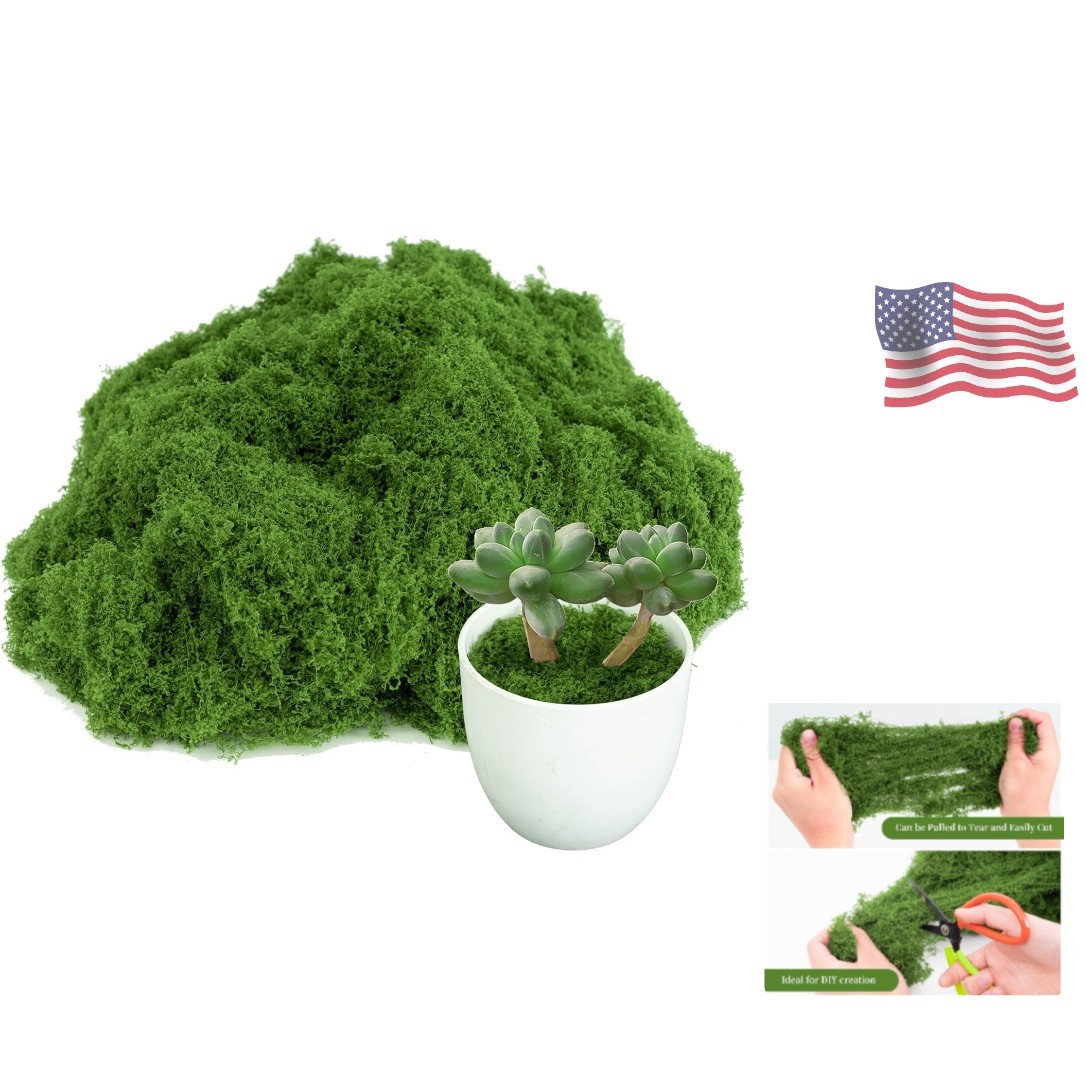Artificial Green Moss for Potted Plants Crafts DIY Fairy Garden Wedding Flora…