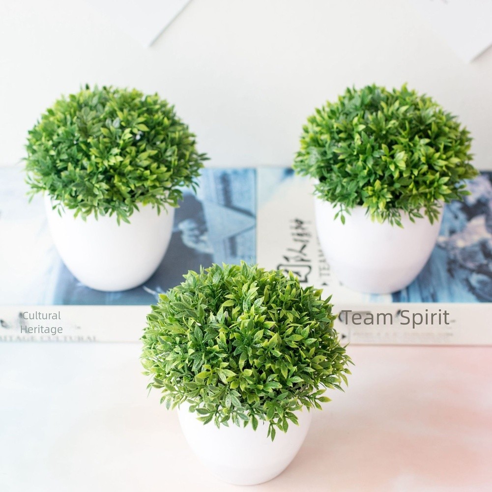 Artificial Plant Leaf Grass Plant Ball Potted Home Decoration Wedding Props