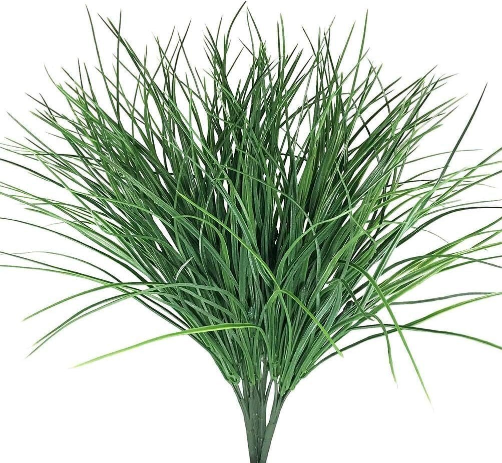 Plantas Artificiales Exterior 8pcs Hierba Falsa Resistente UV Decoracion Jardín