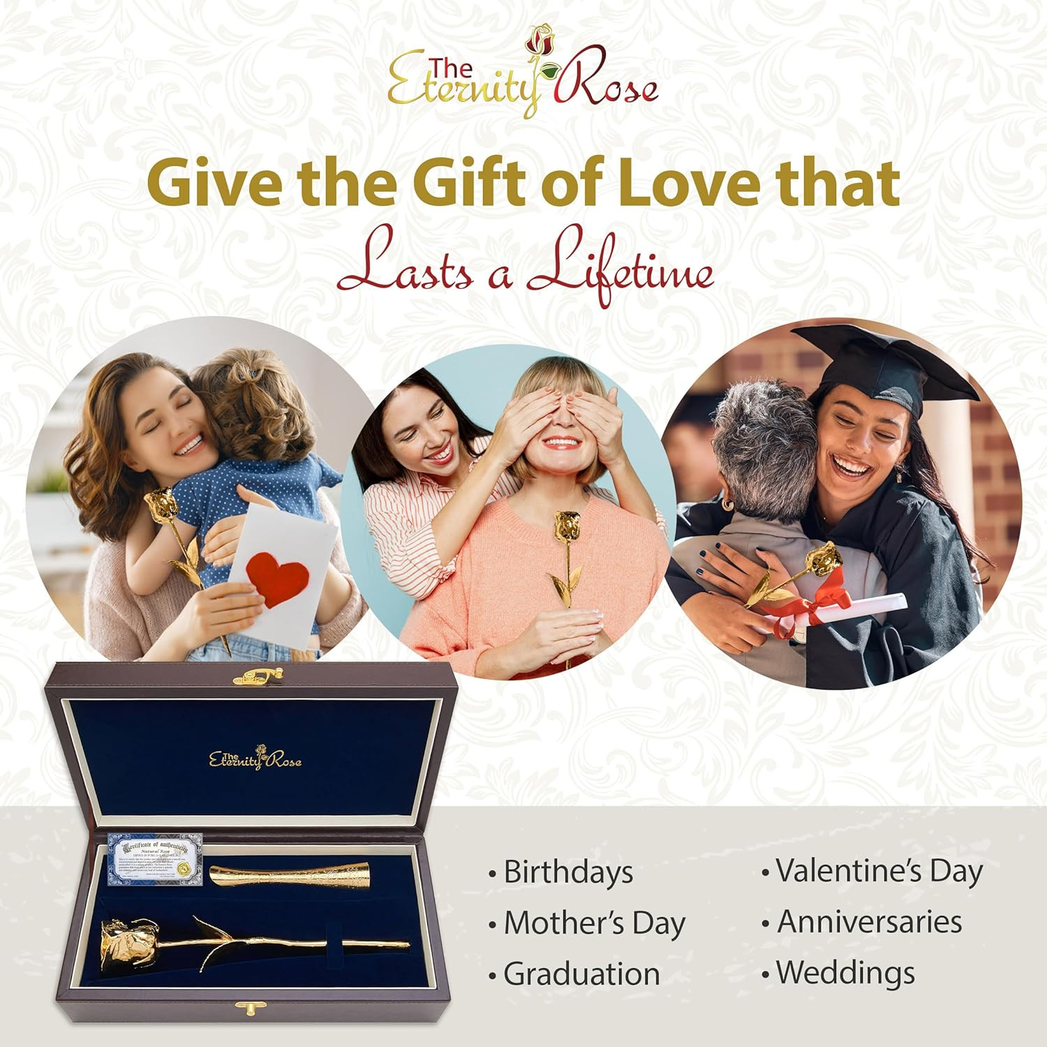 24K Gold Dipped Rose with Vase – Romantic Gift for Her, Wedding & Anniversary