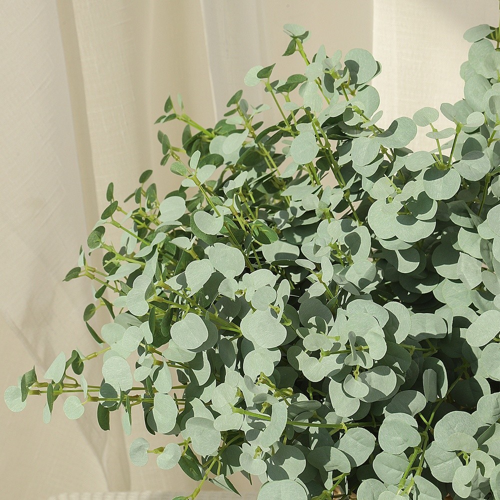 Realistic 18.9in Artificial Eucalyptus Stems for Office Home Garden Decoration