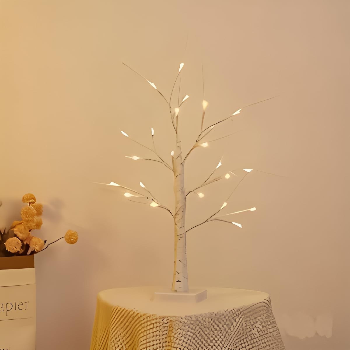 2 FT Birch Tree Light 24 Lamp Beads Fashion Table Lamp Christmas Decoration N…