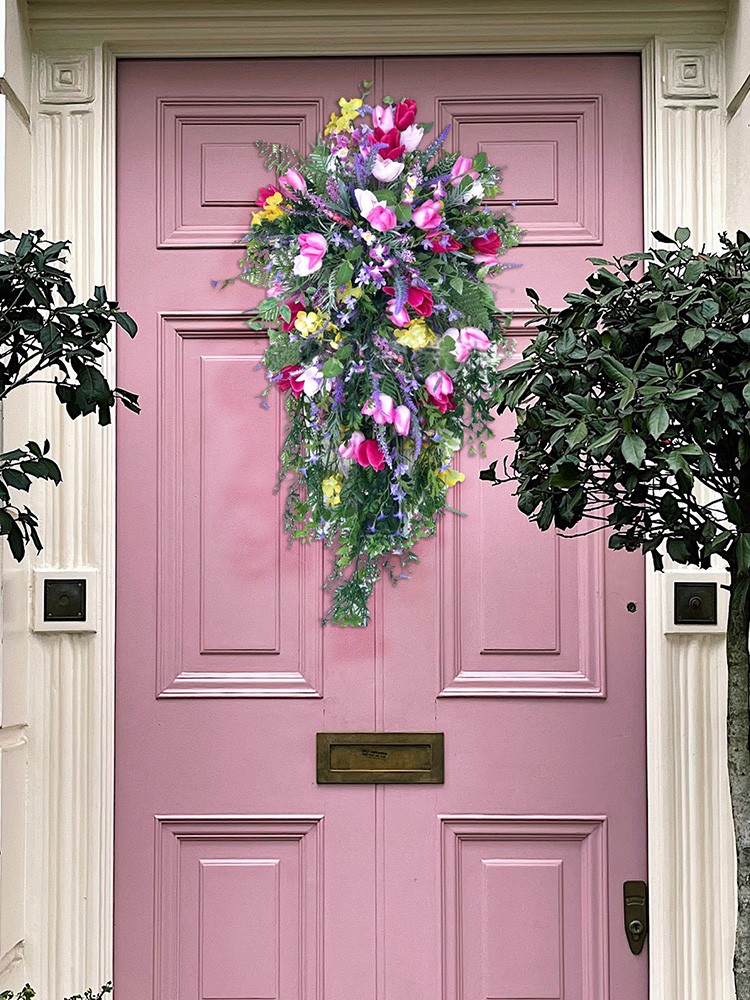 Small Purple Spring Wreath Style A Floral