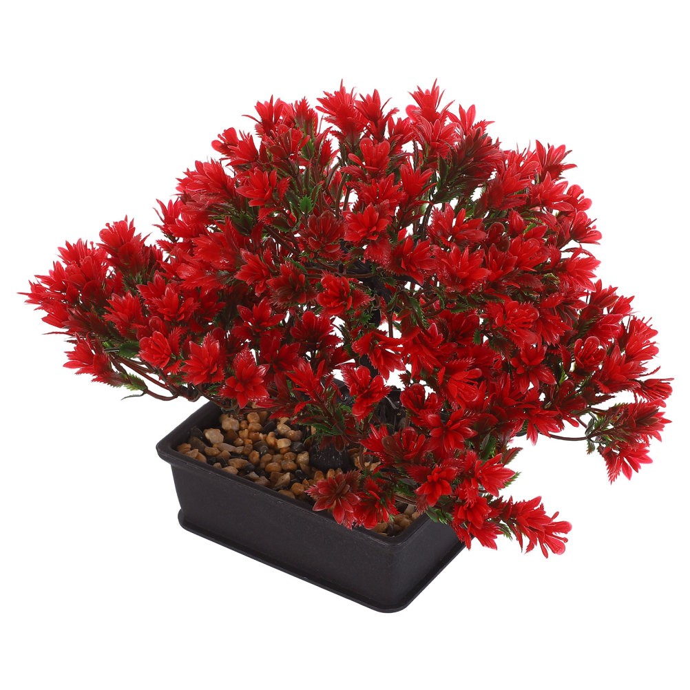 Artificial Bonsai Tree Plastic Desk Ornament for Japanese Style Home Decoration