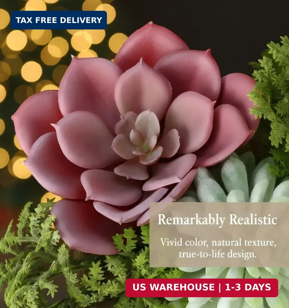 Succulent Plants Artificial for Home Bathroom Decor Fake Plants 3 Pack | Fake Su