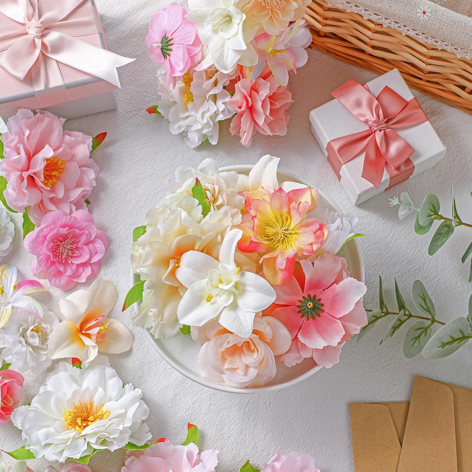 12 Pcs 79.2 ft Artificial Flower Garland Hanging Decorations Fake Floating Fl…
