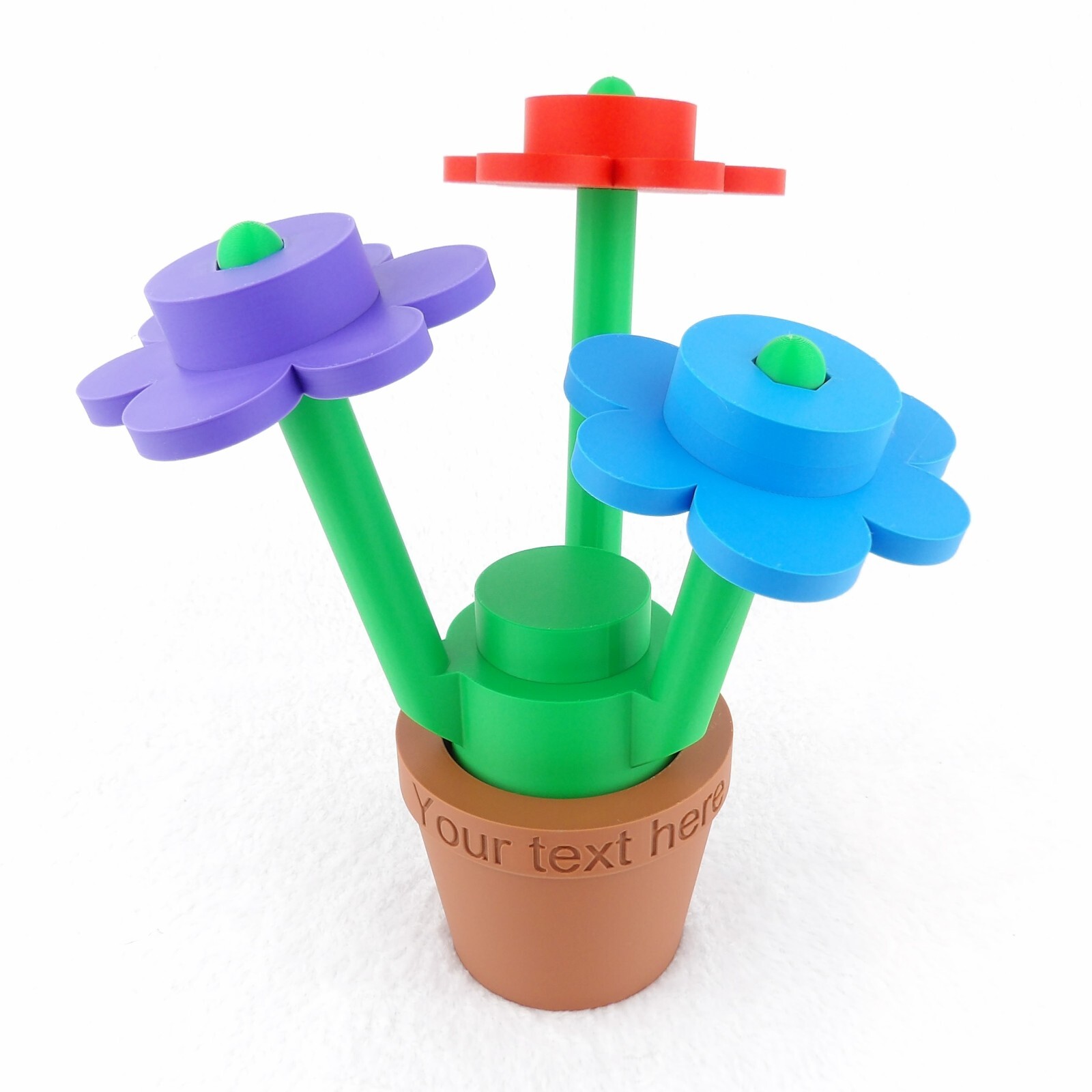 Big Brick Flower – 3D Printed – Life-Size Blocks – Custom color options