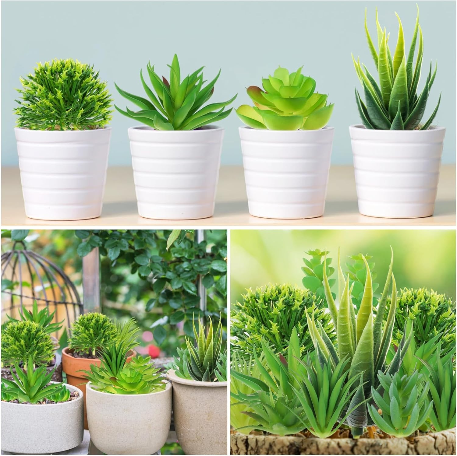 16/22 Pack Artificial Succulents Plants Unpotted Fake Succulents for Home Office