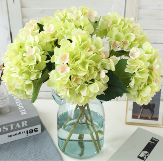5 pcs Hydrangea Artificial 18″ Royal Real Touch Hydrangea Heads with Stems