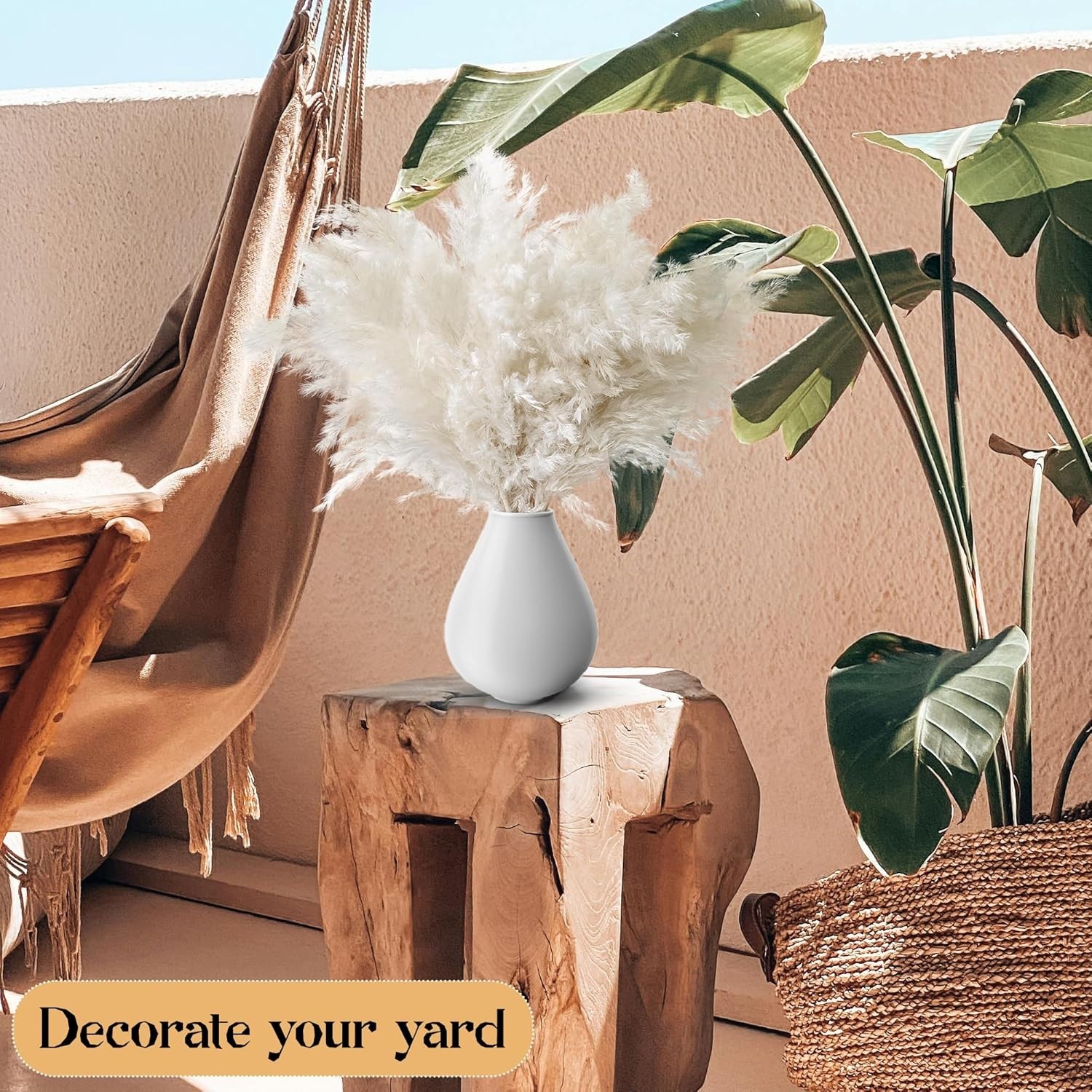 40PCS White Pampas Grass for Home Decor – Elegant Boho 40-White,40PCS White Pamp