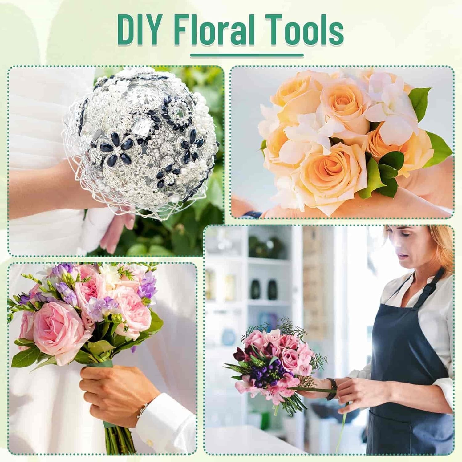 Floral Tape Wire Kit for Bouquets Crafts Wreath Making DIY Arrangement Supplies