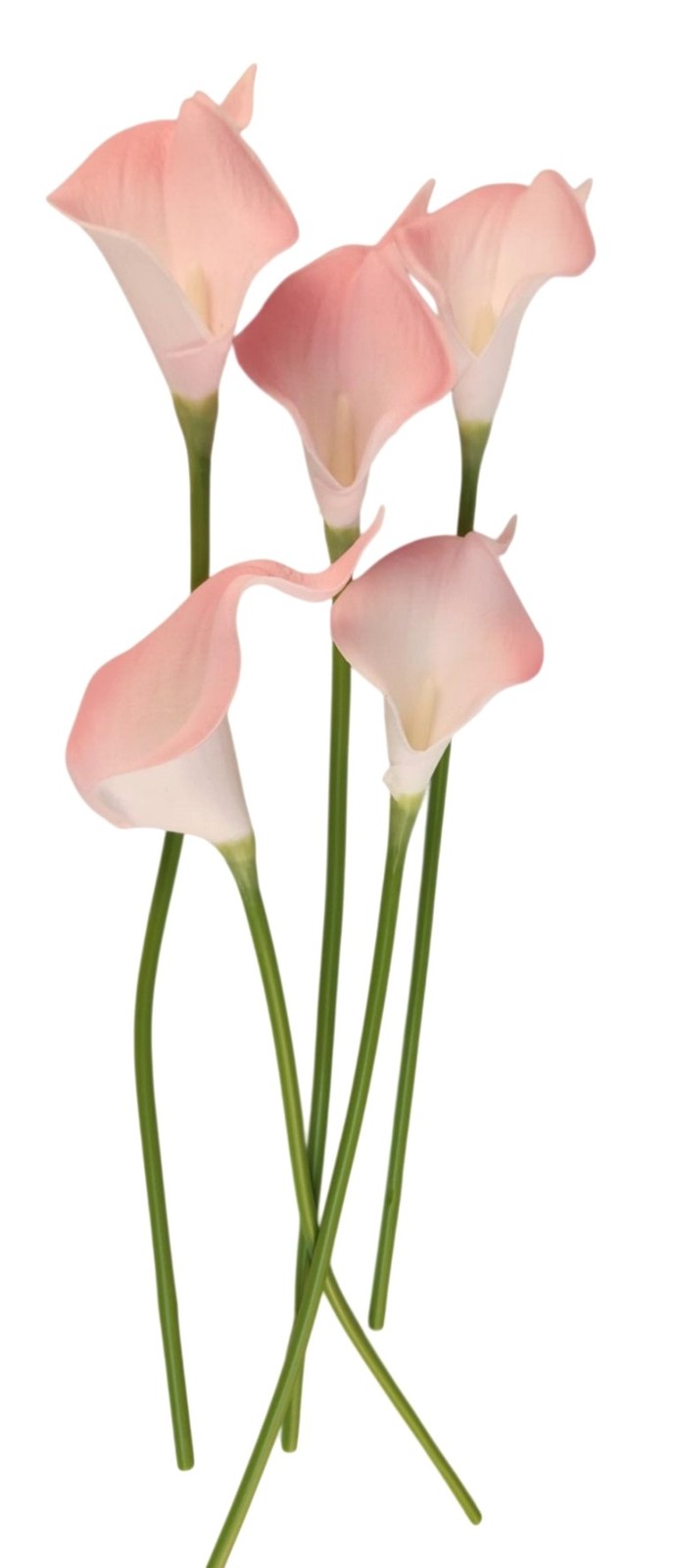 Blush Pink Faux Calla Lily Stems 15 Inch Wedding Artificial Flowers Spring Event