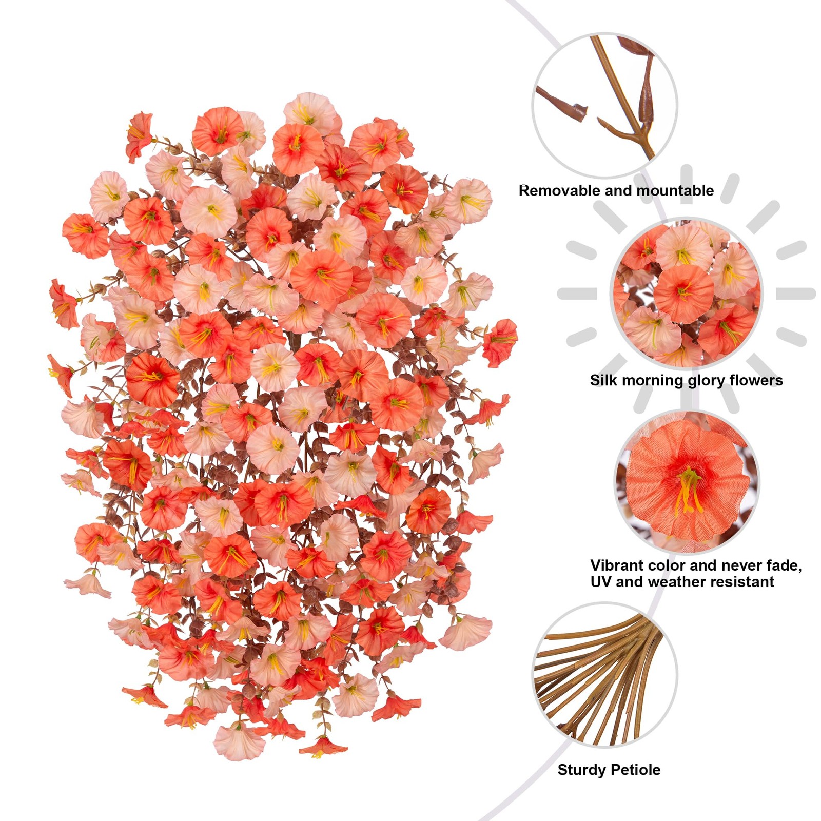 Ivydale Faux Mums Fall Hanging Flowers 2PCS Outdoor Home Garden Decor
